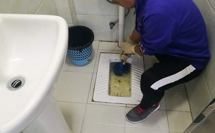 排湖风景区疏通蹲坑